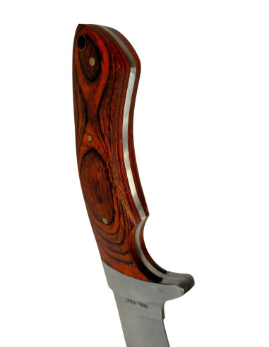 Cuchillo de caza con mango de madera