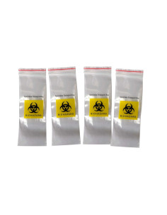 x4 Bolsa hermética BIOHAZARD amarillo