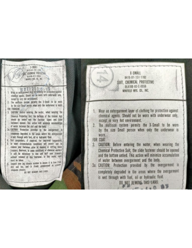 Traje protección US NBQ/CBRN Nuevo woodland