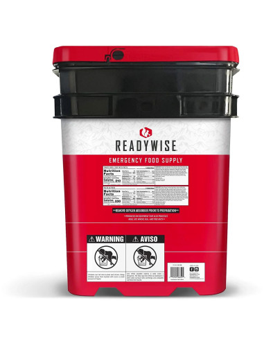 Cubo 120 raciones de emergencia variadas (comidas y cenas)ReadyWise MRE