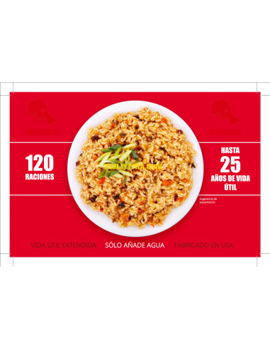 Cubo 120 raciones de emergencia variadas (comidas y cenas)ReadyWise MRE