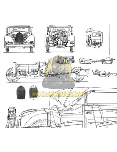 Plano Bugatti Type 41 Royale de 1932
