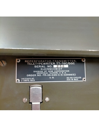 TÉLEX estadounidense TT-76C/GGC 1950 Vietnam