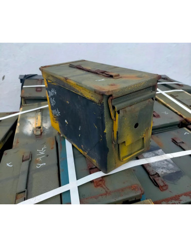 Caja metálica de munición Cal.50 usadas -Vacías-