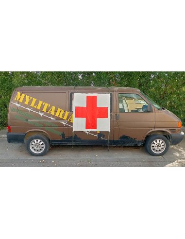 Marcaje Cruz Roja para vehículos y tiendas militares