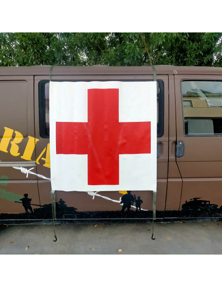 Marcaje Cruz Roja para vehículos y tiendas militares
