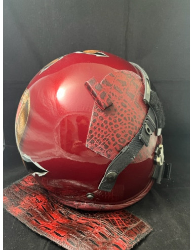 CASCO DE VUELO GENTEX HGU-55/P DEL PILOTO DEMOSTRADOR DEL F-18 HORNET DEL FUERZA DEL AIRE ESPAÑOL