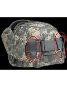 Fijación gafas casco militar 2