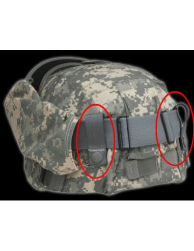 Fijación gafas casco militar