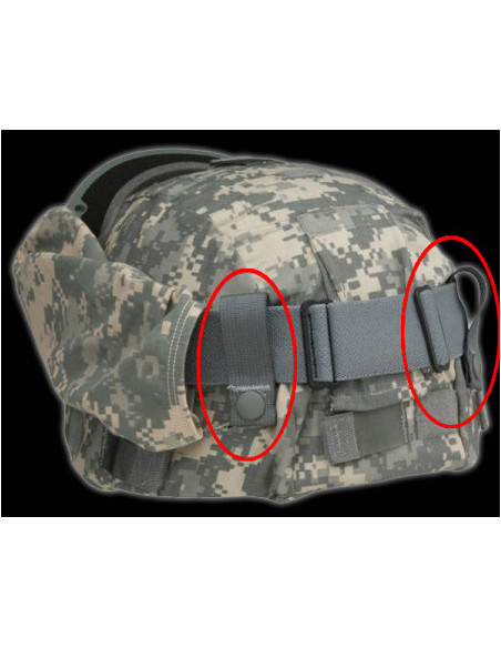 Fijación gafas casco militar
