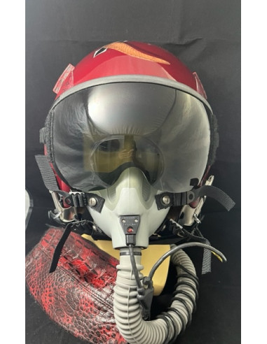 CASCO DE VUELO GENTEX HGU-55/P DEL PILOTO DEMOSTRADOR DEL F-18 HORNET DEL FUERZA DEL AIRE ESPAÑOL