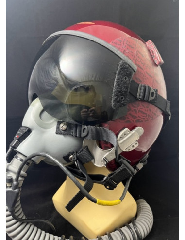 CASCO DE VUELO GENTEX HGU-55/P DEL PILOTO DEMOSTRADOR DEL F-18 HORNET DEL FUERZA DEL AIRE ESPAÑOL