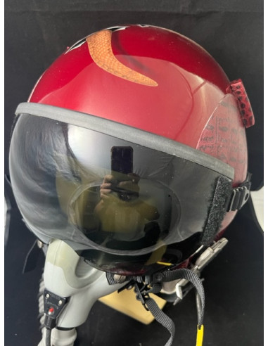 CASCO DE VUELO GENTEX HGU-55/P DEL PILOTO DEMOSTRADOR DEL F-18 HORNET DEL FUERZA DEL AIRE ESPAÑOL