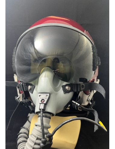 CASCO DE VUELO GENTEX HGU-55/P DEL PILOTO DEMOSTRADOR DEL F-18 HORNET DEL FUERZA DEL AIRE ESPAÑOL