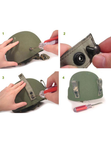 Fijación gafas casco militar