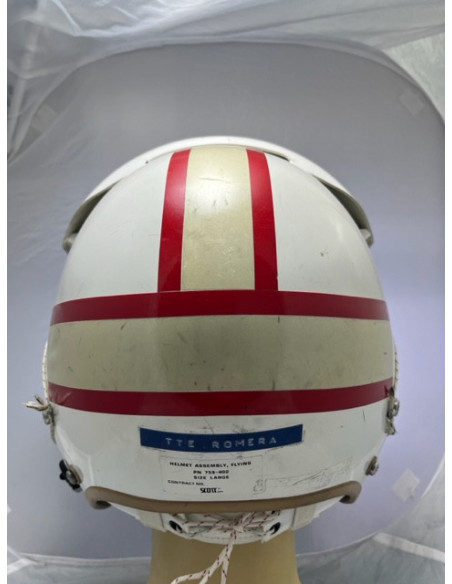 Casco de vuelo de piloto de la Armada Española. Avión P-3 Orion de guerra antisubmarina.