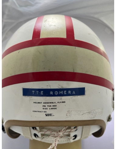 Casco de vuelo de piloto de la Armada Española. Avión P-3 Orion de guerra antisubmarina.