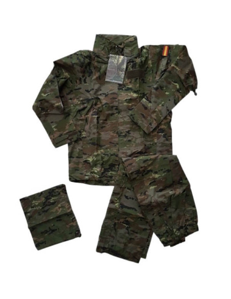 Traje de tormenta (agua) pixelado boscoso militar original