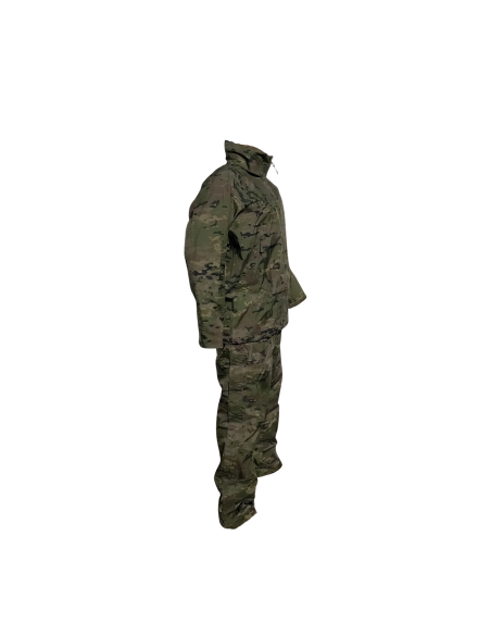 Traje de tormenta (agua) pixelado boscoso militar original