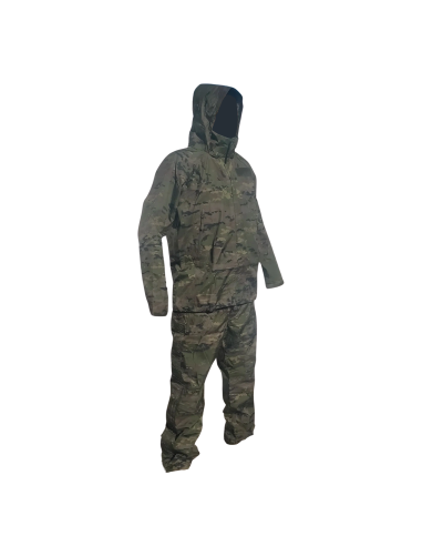 Traje de tormenta (agua) pixelado boscoso militar original