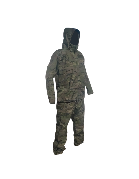 Traje de tormenta (agua) pixelado boscoso militar original