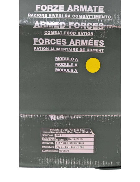 Pack 24h raciones de combate ejercito Italiano