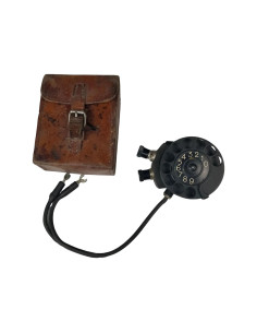 Marcador telefónico militar antiguo + funda