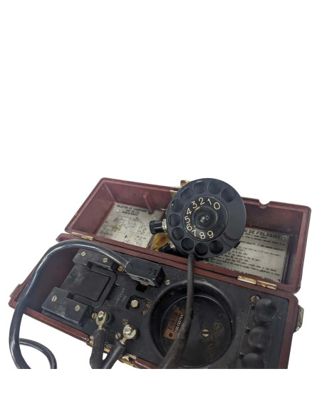 Teléfono militar + marcador para decoración