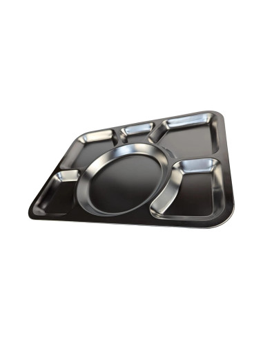 Bandeja de acero inox. estilo militar
