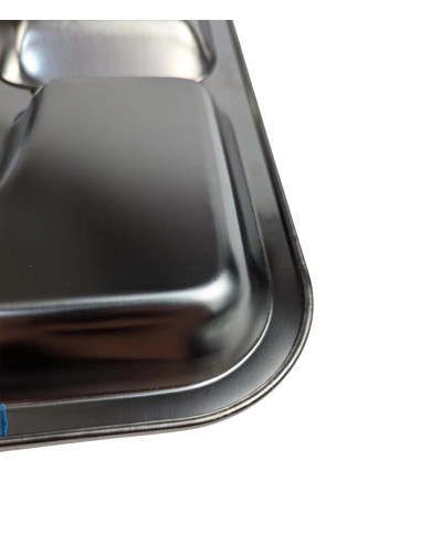 Bandeja de acero inox. estilo militar