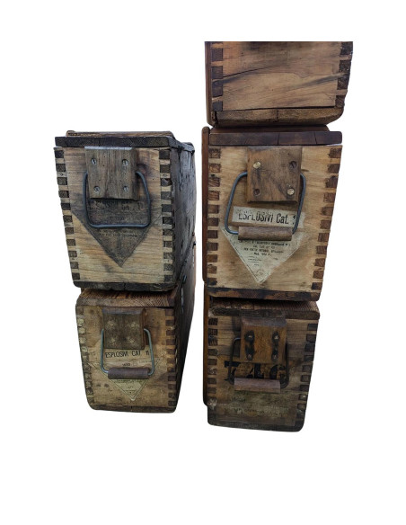 Cajas de madera militar antiguas -RESTAURADAS-