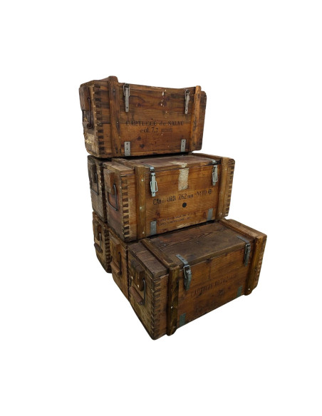 Cajas de madera militar antiguas -RESTAURADAS-