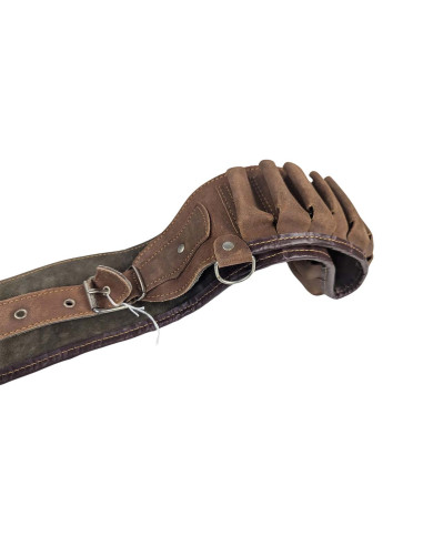 Cartuchera de caza de cuero