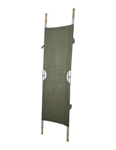 Camilla militar plegable con mangos de madera