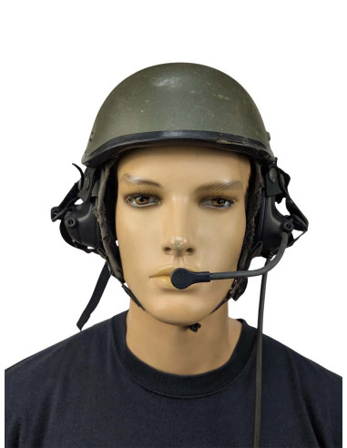 Casco militar médico CVC RBR tank crew UK con audio
