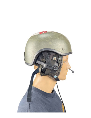 Casco militar médico CVC RBR tank crew UK con audio