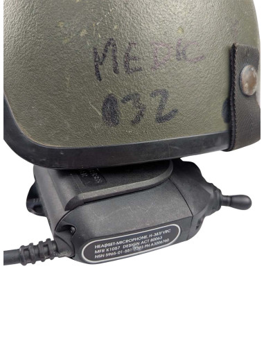 Casco militar médico CVC RBR tank crew UK con audio
