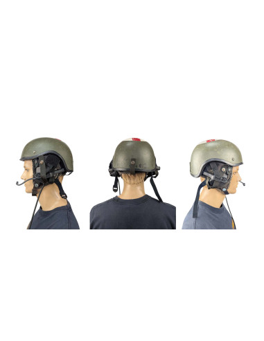Casco militar médico CVC RBR tank crew UK con audio