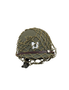Casco M1 US Capitán Rangers 2do Batallón con red 2