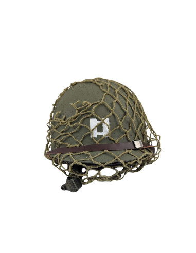 Casco M1 US Capitán Rangers 2do Batallón con red