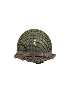 Casco M1 US Sargento Rangers 2do Batallón con red 2