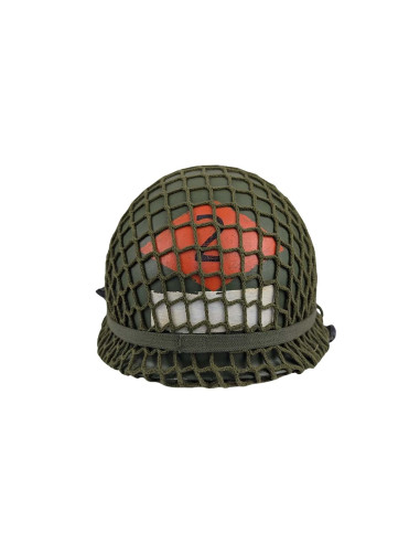 Casco M1 US Sargento Rangers 2do Batallón con red