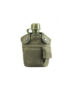 Cantimplora militar US con funda y cazo metálico
