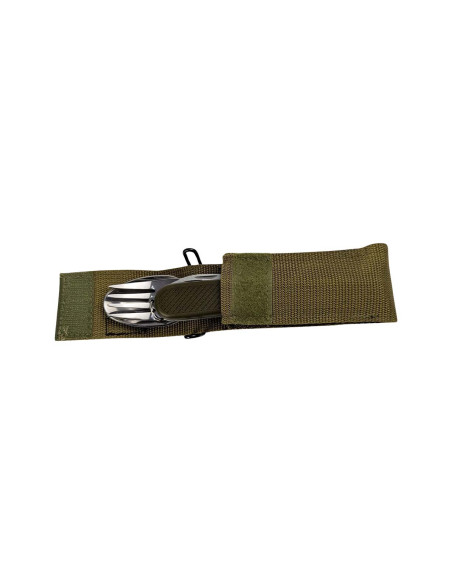 Set de cubiertos de campaña + navaja estilo ejercito Español
