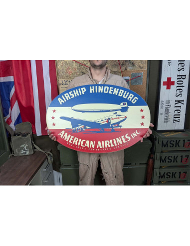Cartel Airship Hindenburg American Airlines Sobre fuselaje