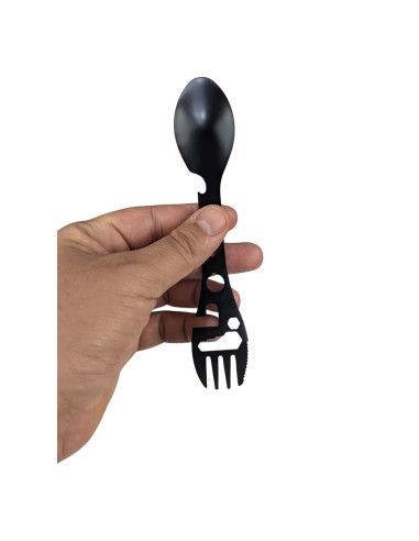 Tenedor cuchara de acero 10 en 1