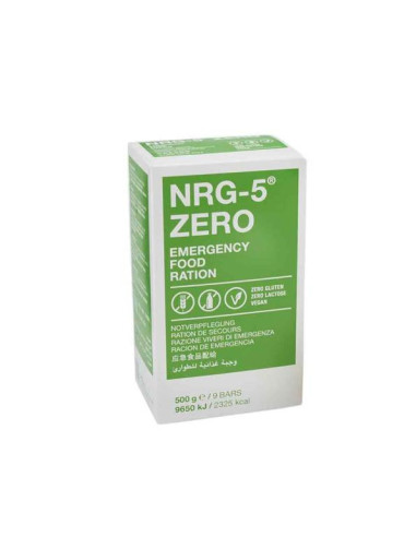 Ración MRE comida de emergencia NRG-5 ZERO