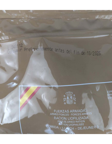 Nuevas Raciones Liofilizadas ejercito Español MRE