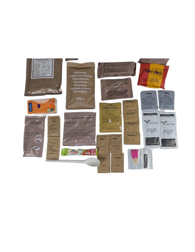 MRE 24h ejercito Británico UK. Raciones militares