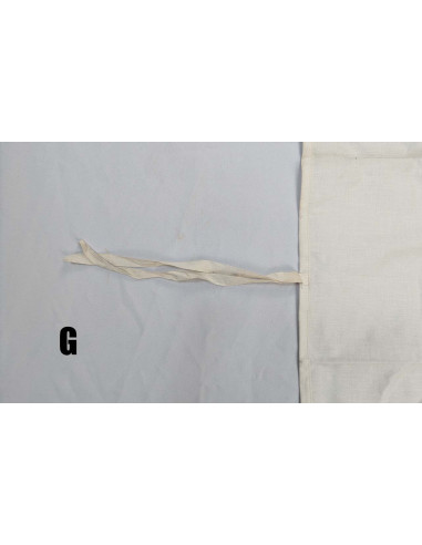 Bandera cruz roja médica antigua reversible bordada